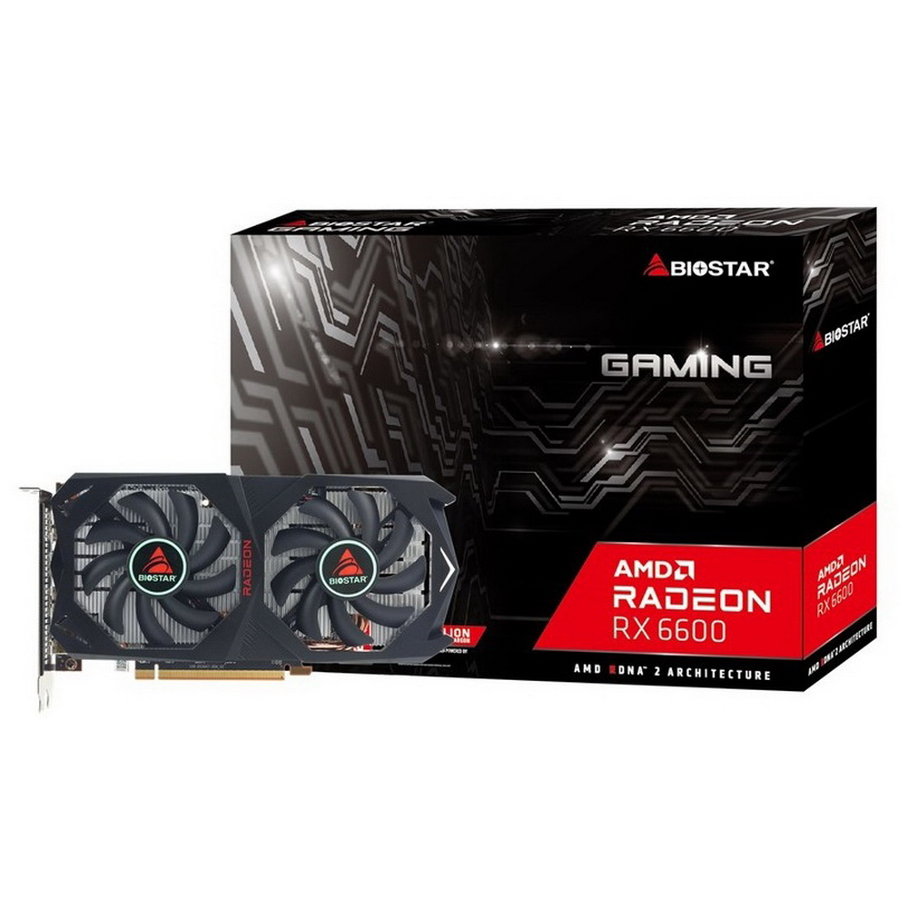 Видеокарта Radeon RX 6600, 8Gb GDDR6 128bit, Biostar VA6606RM81, RTL
