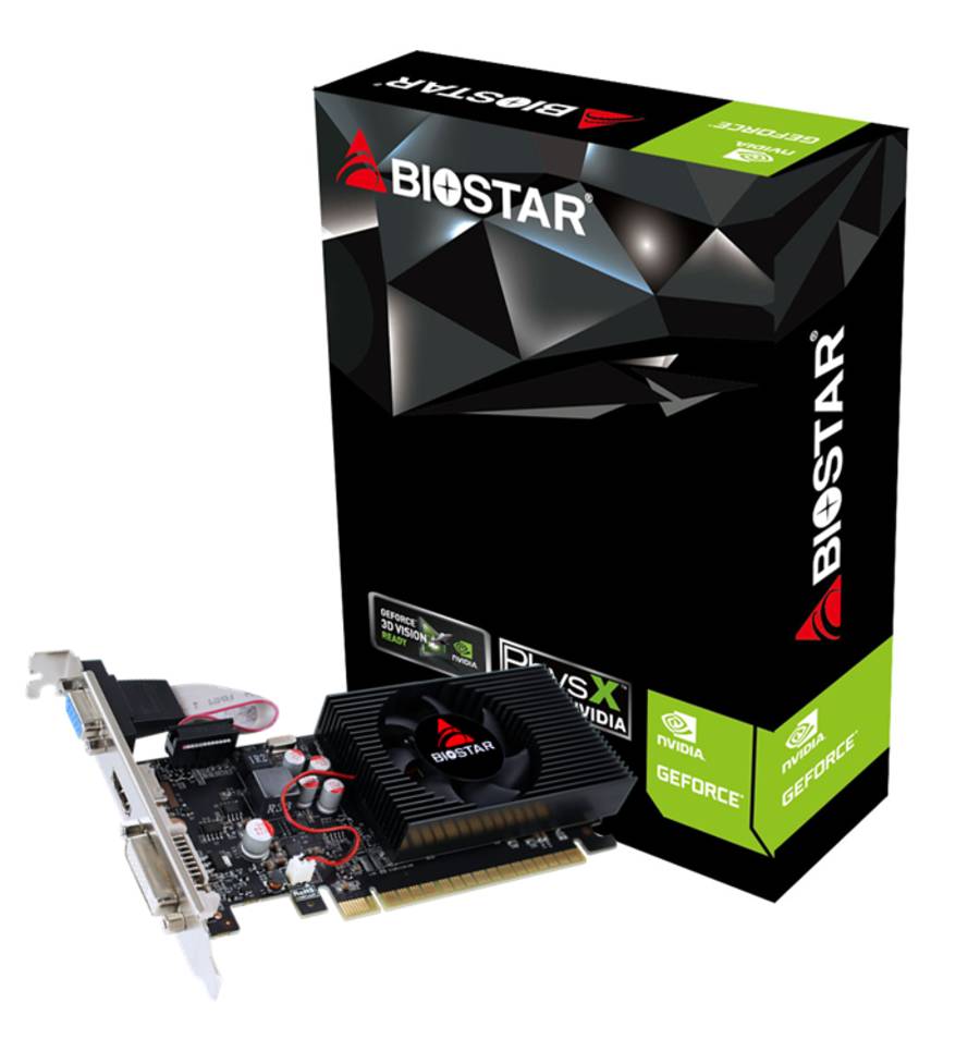 Видеокарта GeForce GT 730, 2Gb GDDR3 128bit, Biostar VN7313THX1, RTL