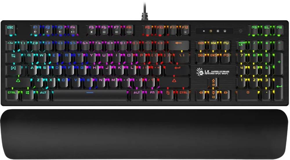 Клавиатура A4Tech Bloody B825R, черный (Red Switches)