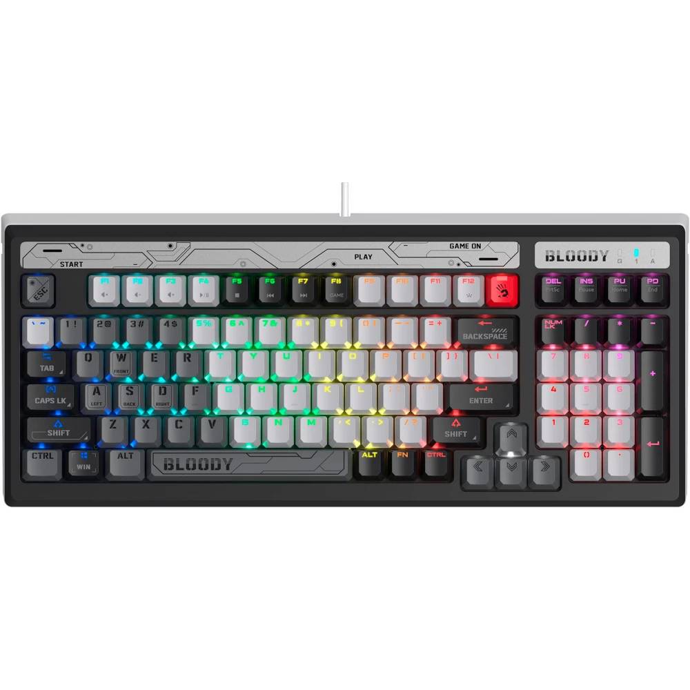 Клавиатура A4Tech Bloody B950, серый/черный