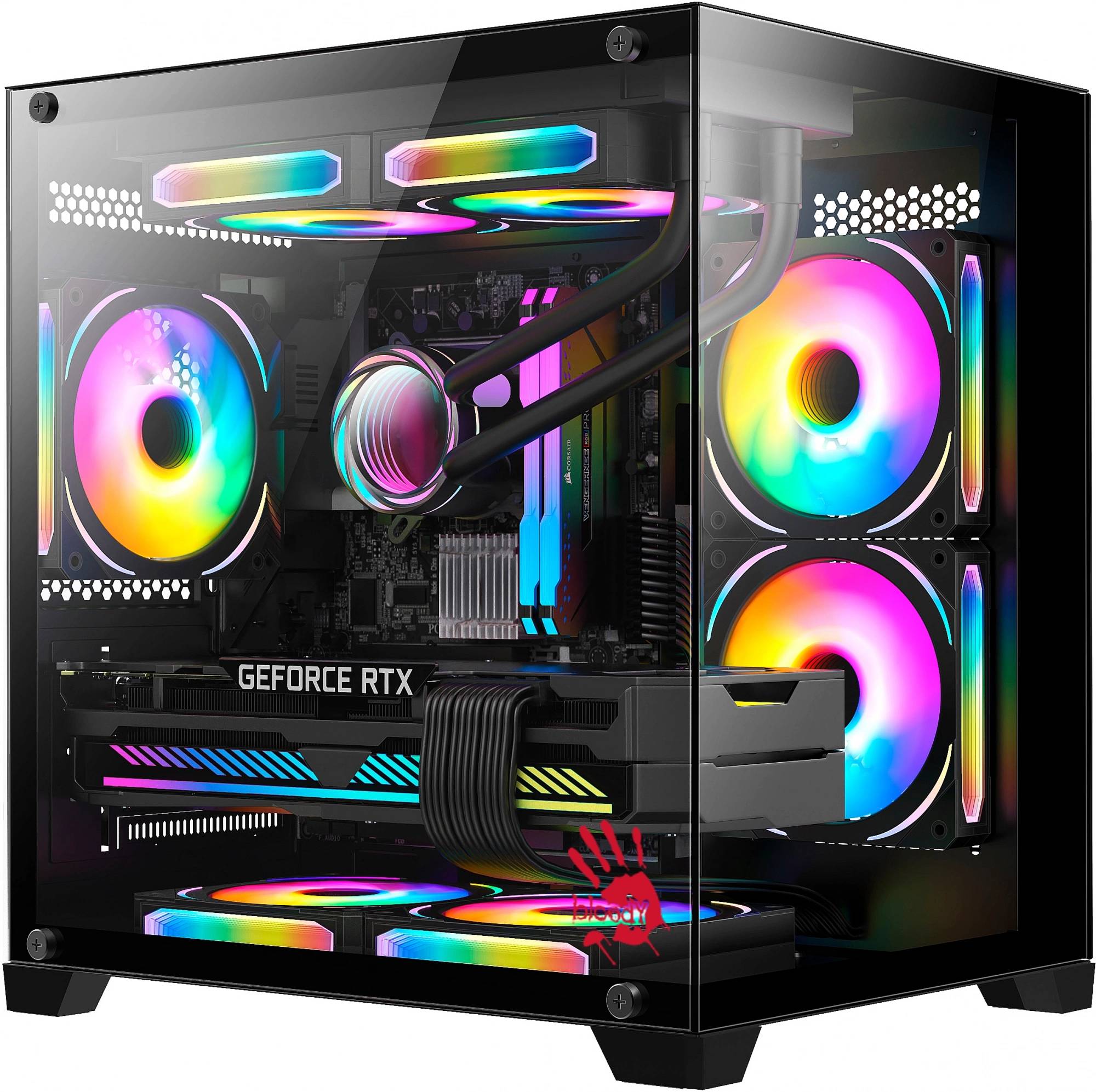 Корпус Bloody BD-CC105 Black (BD-CC105-BK), без БП, mATX