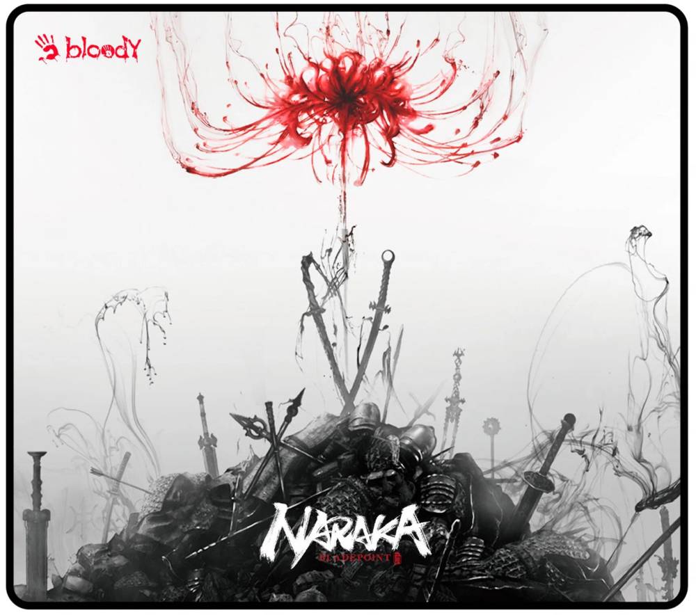 Коврик A4Tech Bloody BP-45 Naraka, белый/рисунок, 450x400x3мм