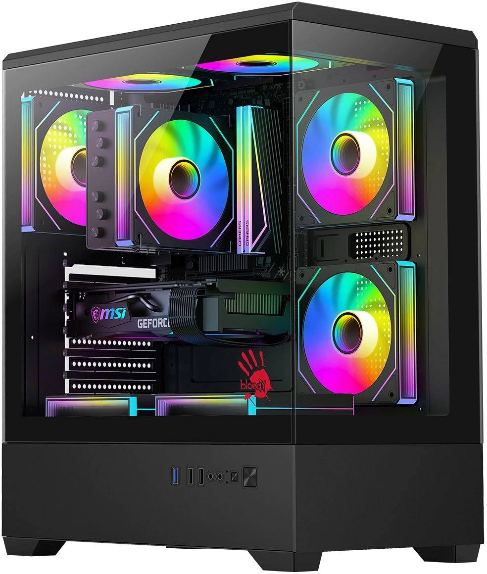 Корпус Bloody CC-127 Black (CC-127-BK), без БП, E-ATX