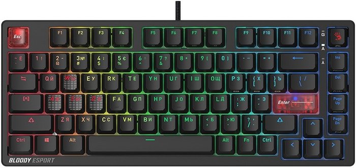 Клавиатура A4Tech Bloody MS76, черный