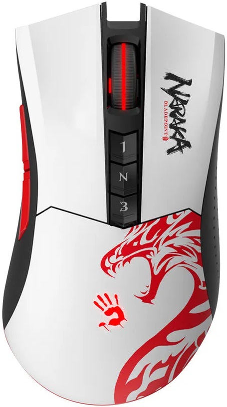 Мышь A4Tech Bloody R90 Plus Naraka, белый/рисунок