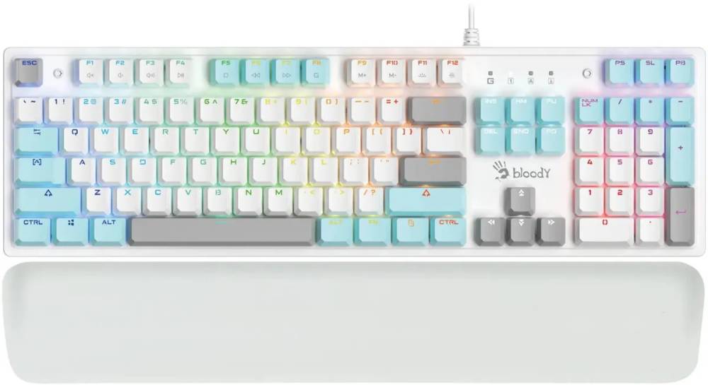 Клавиатура A4Tech Bloody S515R Icy White, USB
