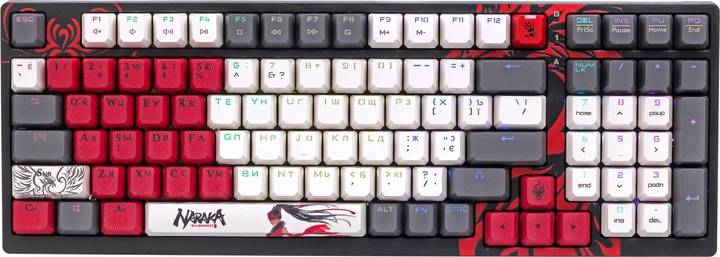 Клавиатура A4Tech Bloody S98 Naraka, черный/красный