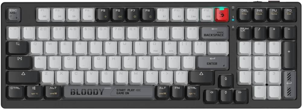 Клавиатура A4Tech Bloody WS98 Black & White, черный/белый