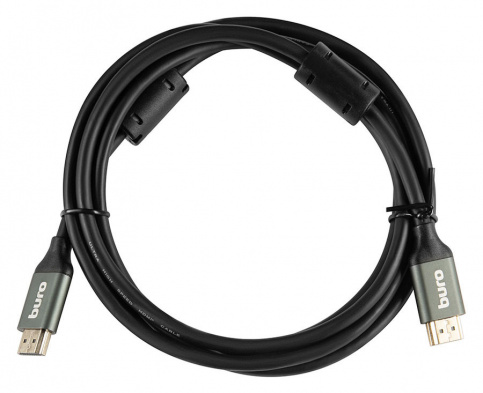 Кабель HDMI (19M) - HDMI (19M), 2м, Buro BHP-HDMI-2.1-2G, черный