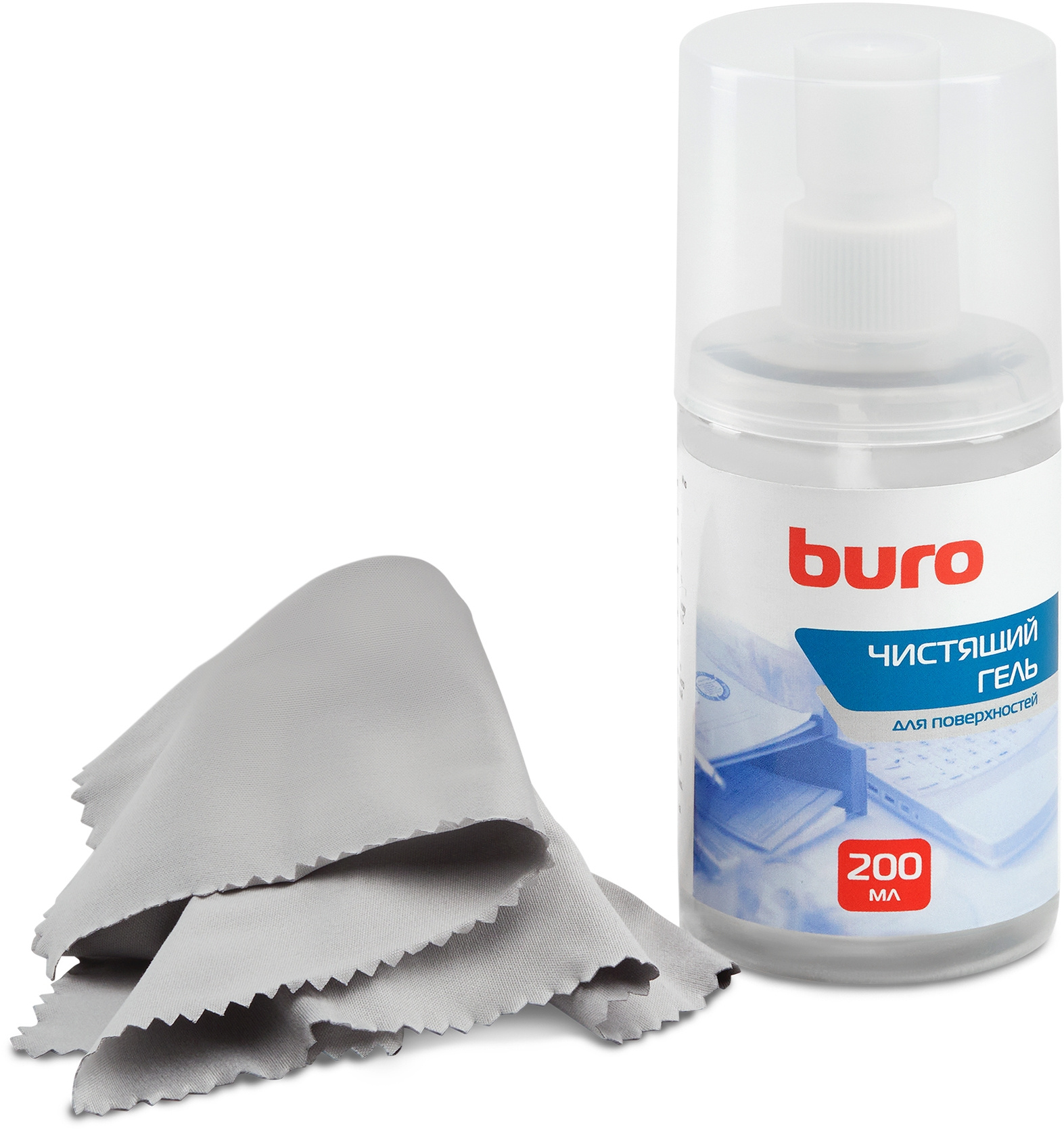Чистящий набор Buro BU-Gsurface, салфетка + гель, 200мл