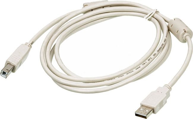 Кабель USB2.0 (AM) - USB2.0 (BM), 1.8м, Buro USB2.0-AM/BM-1.8M-MG, белый