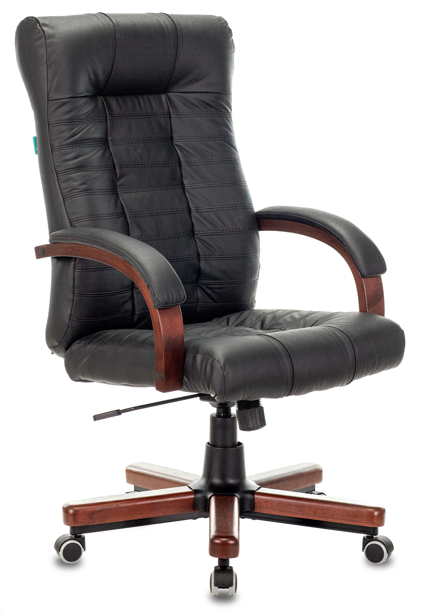 Кресло Бюрократ KB-10WALNUT (KB-10WALNUT/B/LEATH), черный