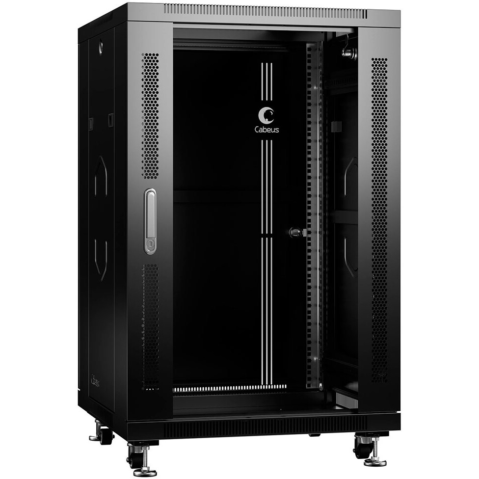 Шкаф коммутационный Cabeus SH-05C-18U60/100-BK, 18U, 600х1000мм
