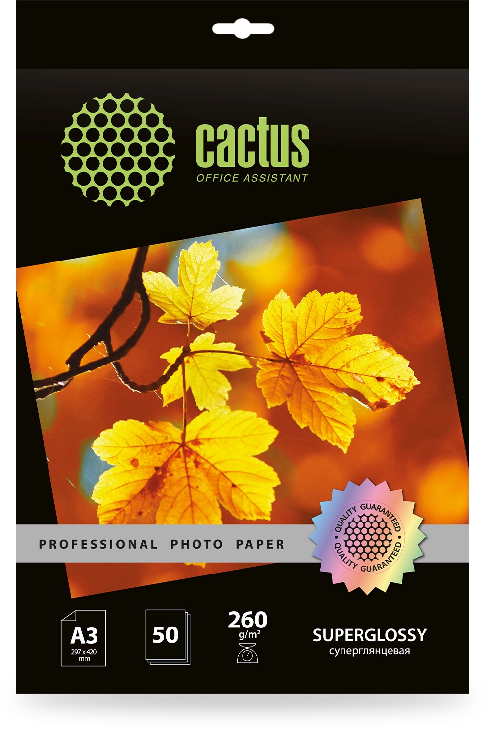 Фотобумага Cactus Prof CS-HGA326050 A3/260г/м2/50л/белый глянцевое для струйной печати