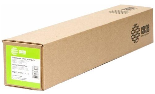 Холст Cactus CS-MC400-106715 42"(A0+) 1067мм-15м/400г/м2/белый хлопок для струйной печати втулка:50.8мм (2")