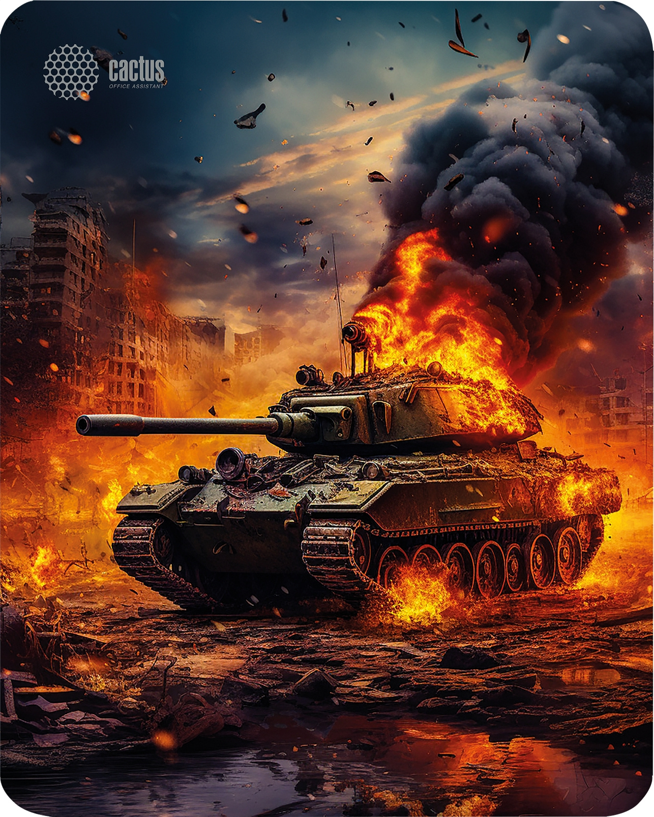 Коврик Cactus CS-MP-D04M Burning Tank