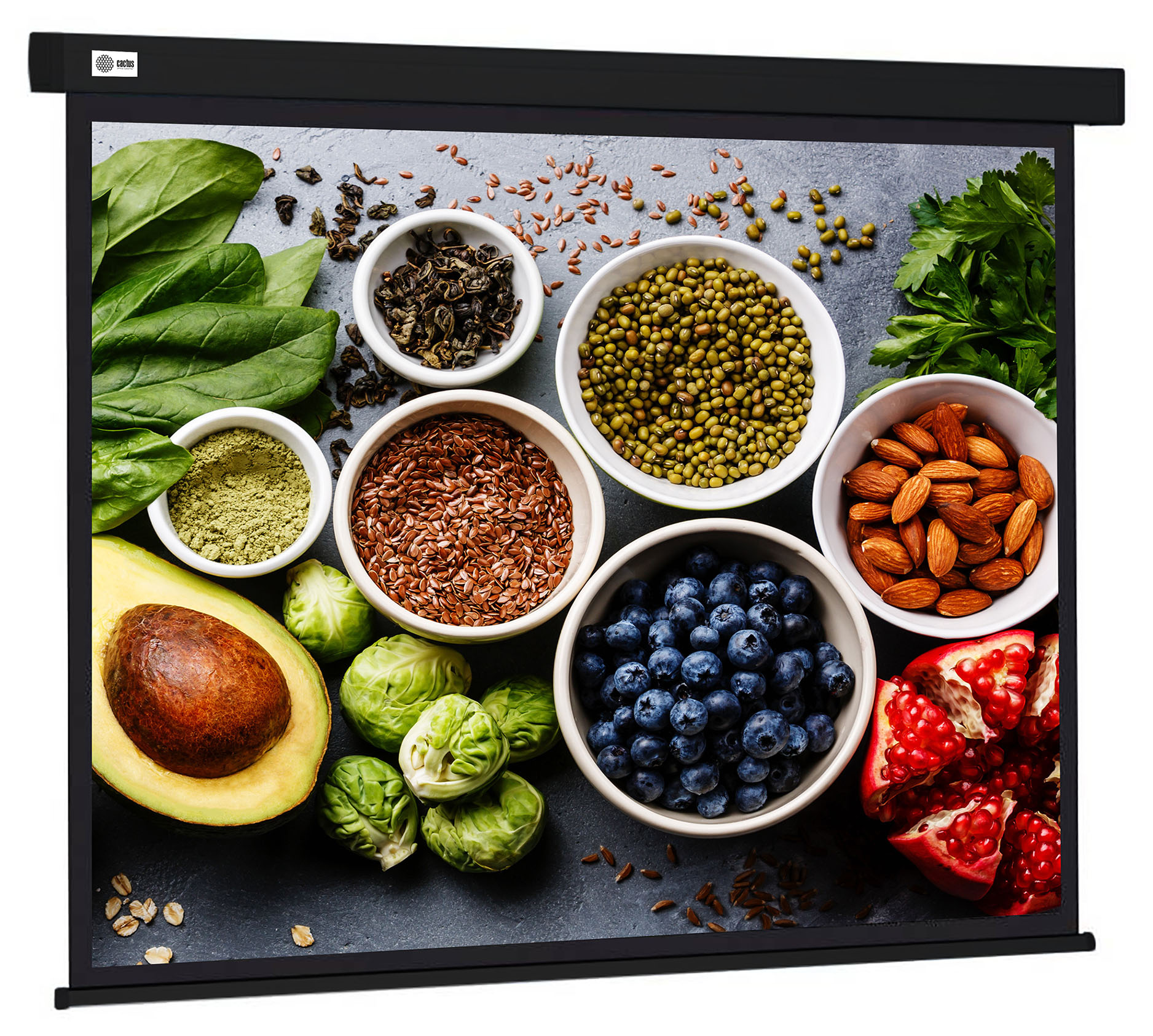 Экран Cactus Wallscreen CS-PSW-187X332-BK