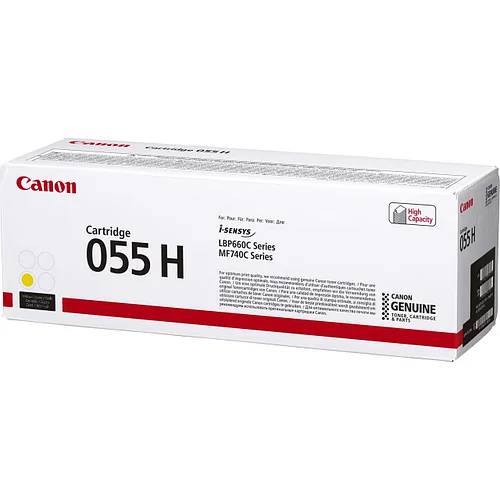 Картридж Canon 055 H Y, желтый 3017C002/004