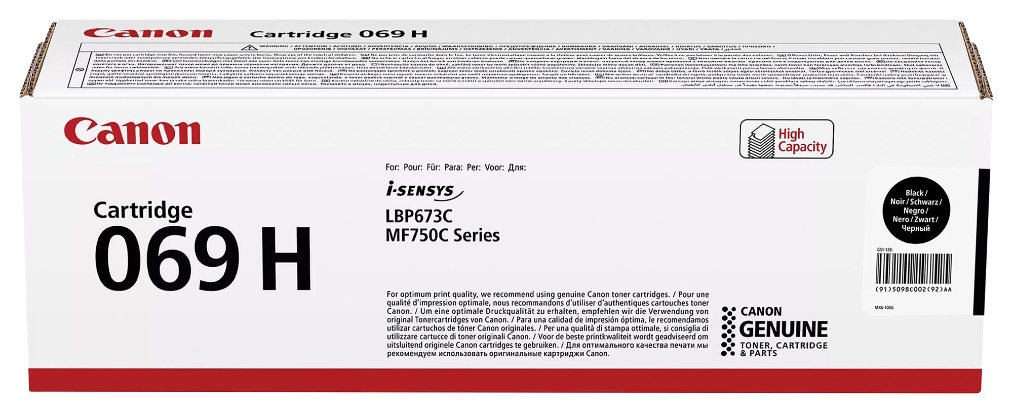 Картридж Canon 069HBK, черный 5098C002/004