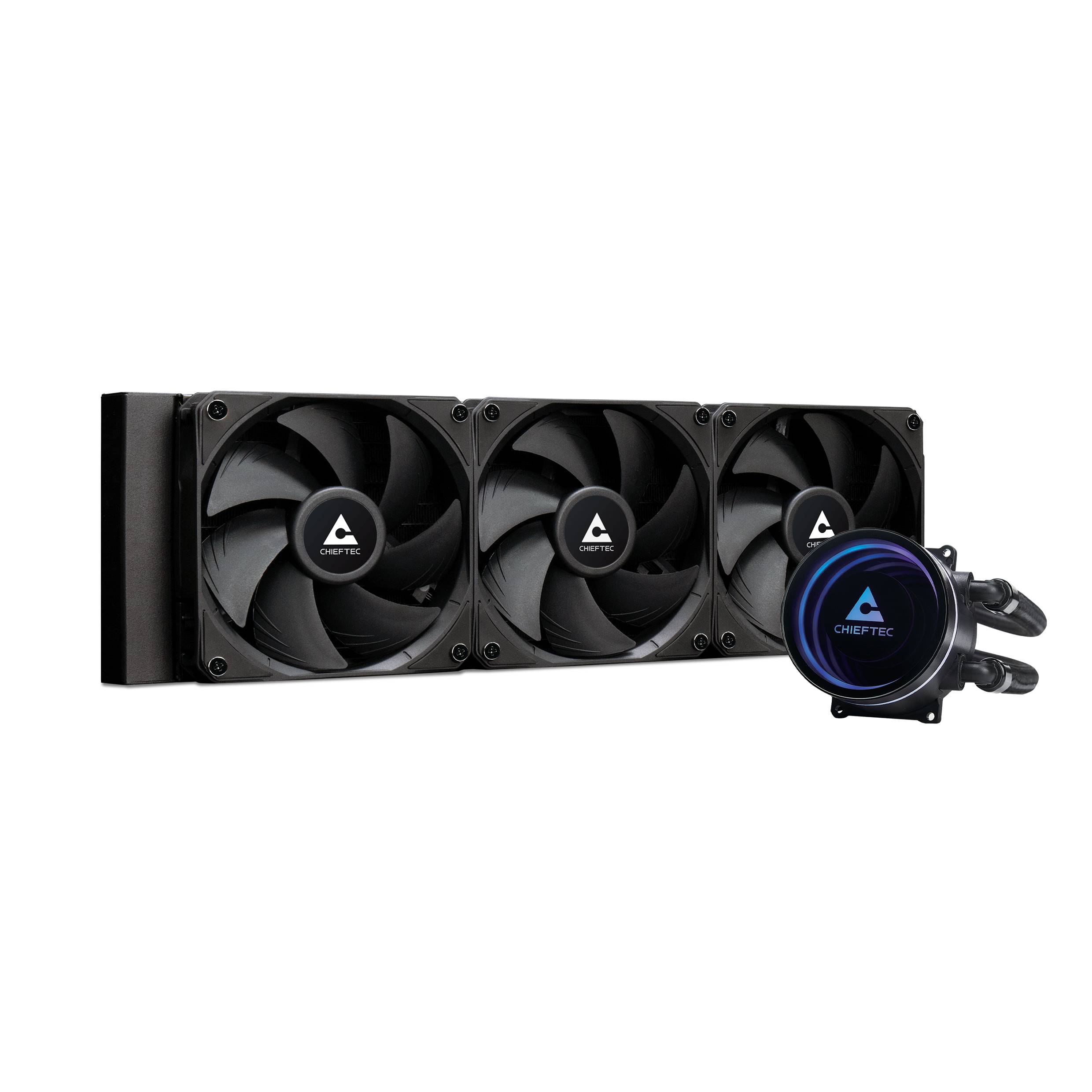 Жидкостное охлаждение Chieftec ICEBERG 360 Dark CLC-360-BLK, 350W (LGA1700 Ready)