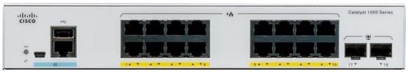 Коммутатор Cisco C1000-16T-2G-L, 16xLAN 1Gbps, 2xSFP
