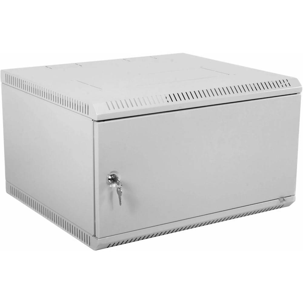 Шкаф коммутационный ЦМО ШРН-ЭКОНОМ (ШРН-Э-6.350.1) настенный 6U 600x350мм пер.дв.стал.лист 85кг серый 300мм 11кг 180град. 345мм ШРН-Э-6.350.1