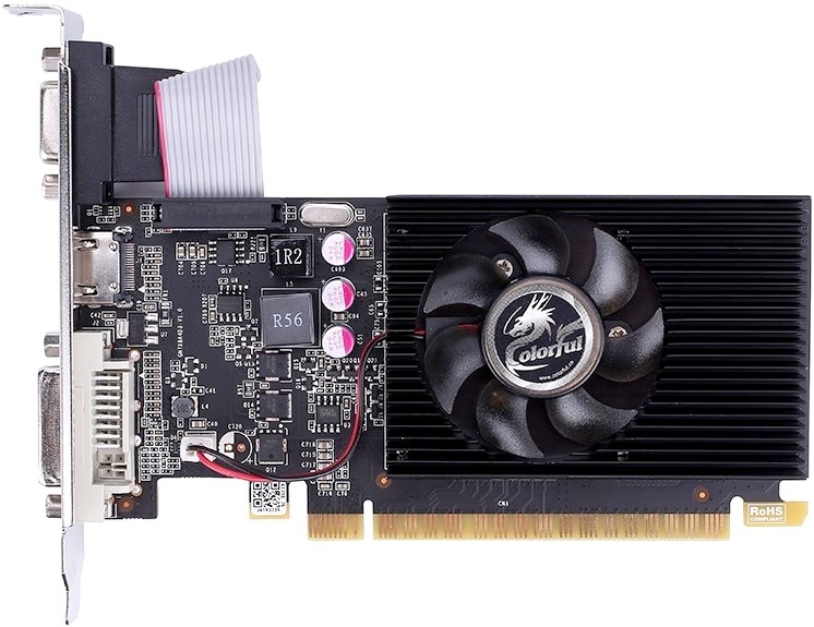 Видеокарта GeForce GT 710, 2Gb DDR3 64bit, Colorful GT710-2GD3-V, RTL