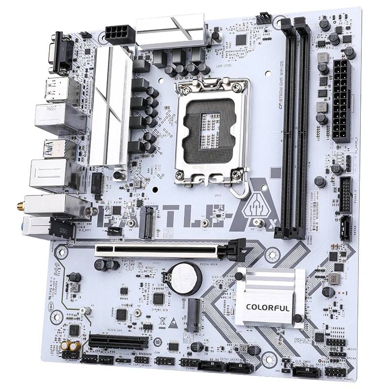 Материнская плата Colorful BATTLE-AX B760M-G WHITE WIFI D5 V20, LGA1700, (VGA, HDMI), 2xDDR V, mATX, OEM