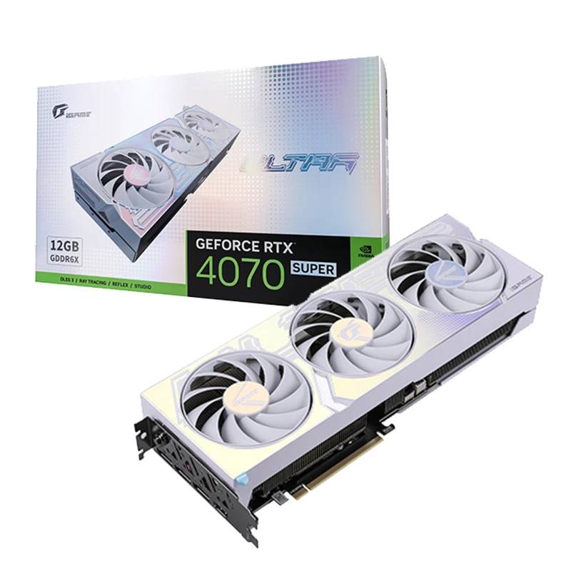 Видеокарта GeForce RTX 4070 Super, 12Gb GDDR6X 192bit, Colorful RTX 4070 SUPER Ultra W OC 12GB-V, RTL
