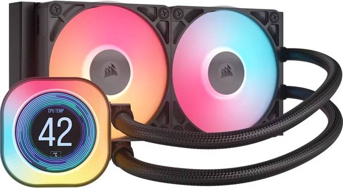 Жидкостное охлаждение Corsair iCUE LINK TITAN 240 RX LCD RGB Black (CW-9061022-WW)