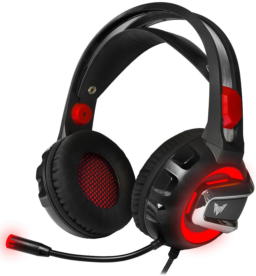 Гарнитура Crown CMGH-3100, черный/красный