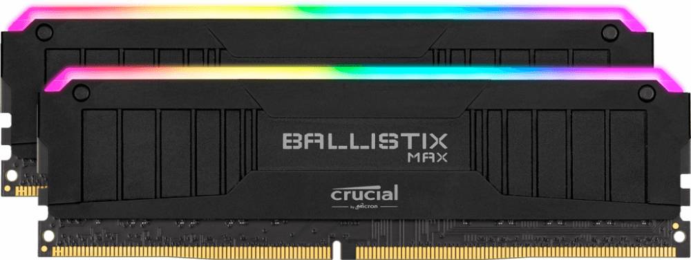 Оперативная память 16Gb Crucial Ballistix MAX RGB BLM2K8G44C19U4BL, DDR IV, PC-35200, 4400MHz, kit 2x8Gb
