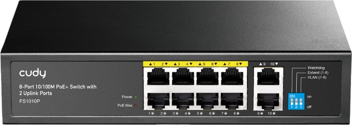 Коммутатор Cudy FS1010P 4.0, 10xLAN 100Mbps, PoE