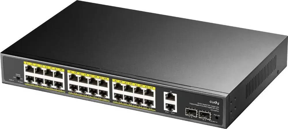 Коммутатор Cudy GS1026PS2, 26xLAN 1Gbps, 2xSFP, PoE