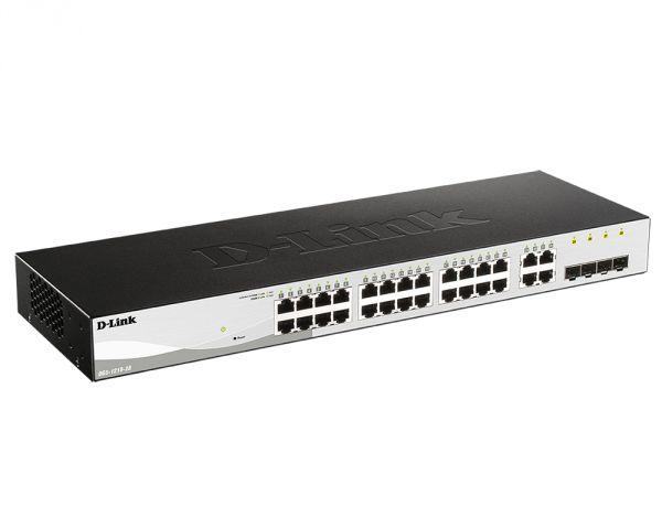 Коммутатор D-Link DGS-1210-28/BY/FL2A, 24x1Gbps, 4xGbps/SFP