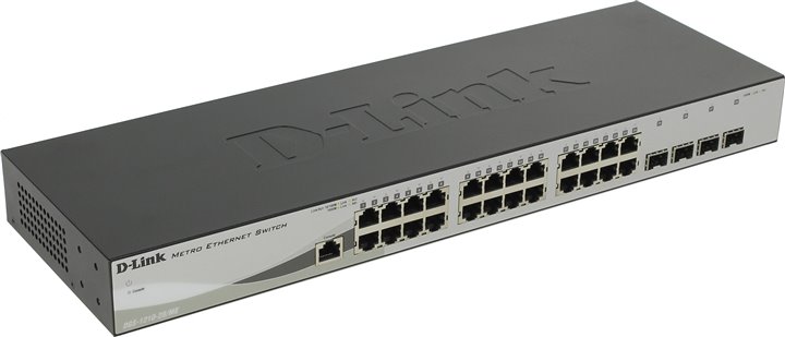Коммутатор D-Link DGS-1210-28/ME/A, 24xLAN 1Gbps, 4 SFP, управляемый EasySmart