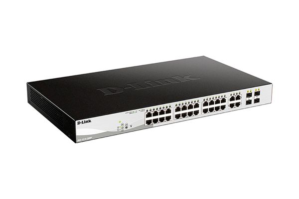 Коммутатор D-Link DGS-1210-28MP/F3A, 24xLAN 1Gbps, 2xSFP