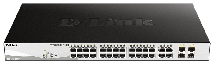 Коммутатор D-Link DGS-1210-28MP/F4A, 24xLAN 1Gbps, 4xCombo
