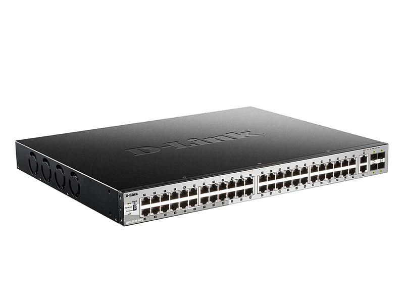 Коммутатор D-Link DGS-3130-54PS/BY/B1A, 48x1Gbps PoE+, 2x10Gbps, 4xSFP+