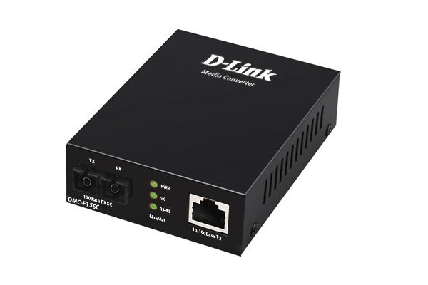 Медиаконвертер D-Link DMC-F15SC/B1A, 100BASE-TX to 100BASE-FX