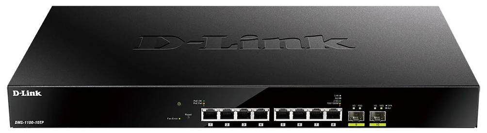 Коммутатор D-Link DMS-1100-10TP/A1A, 8xLAN 2.5G, 2xSFP+