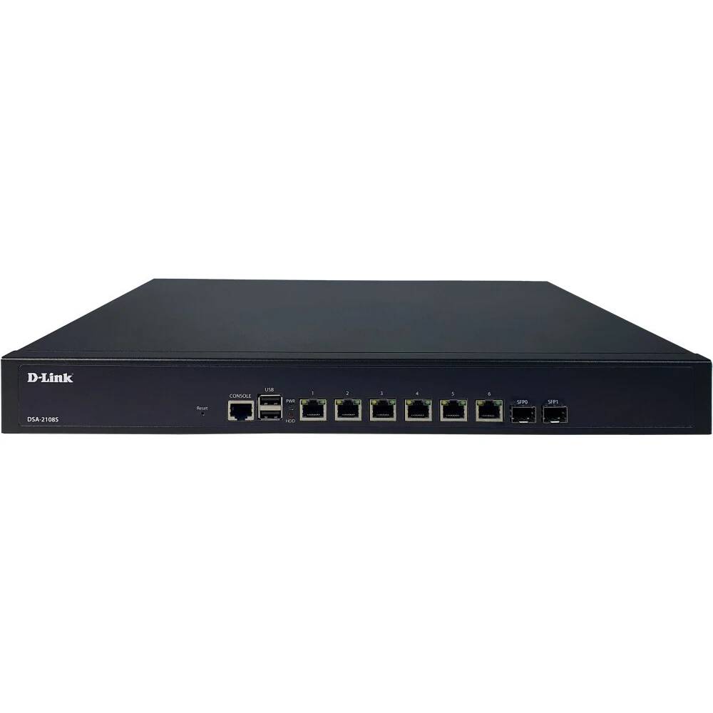 Сервисный маршрутизатор, D-Link DSA-2108S/A1A, 6xLAN 1Gbps, 2xSFP