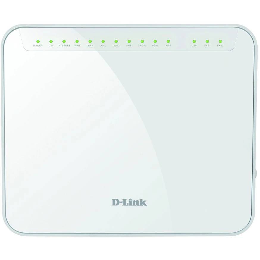 Роутер Wi-Fi D-Link DSL-G2452GR/R1A, 2.4/5GHz, 1167MBps, 4xLAN 1Gbps, WAN, DSL, USB