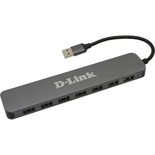 Разветвитель USB Hub D-Link DUB-H7/E1A, USB 2.0 - 7xUSB 2.0, активный