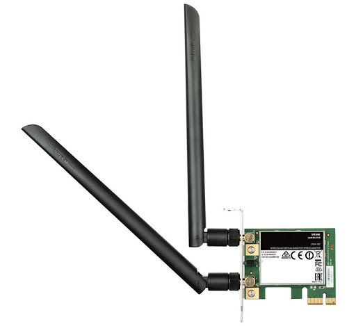 Сетевая карта Wi-Fi, D-Link DWA-582/RU/10/B1A, 2.4/5GHz, 1200MBps, PCI-Ex1
