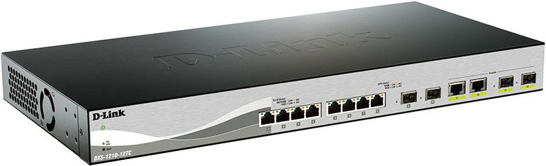Коммутатор D-Link DXS-1210-12TC/B1A, 8xLAN 10G, 2xSFP+, 2xCombo 10G/SFP+