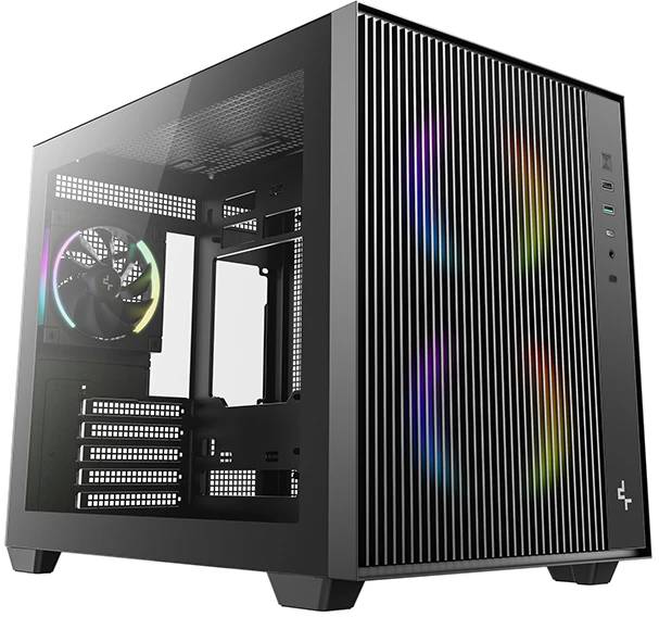 Корпус DeepCool CG330 MESH 3F R-CG330MESH-BKANM3-G, без БП, mATX