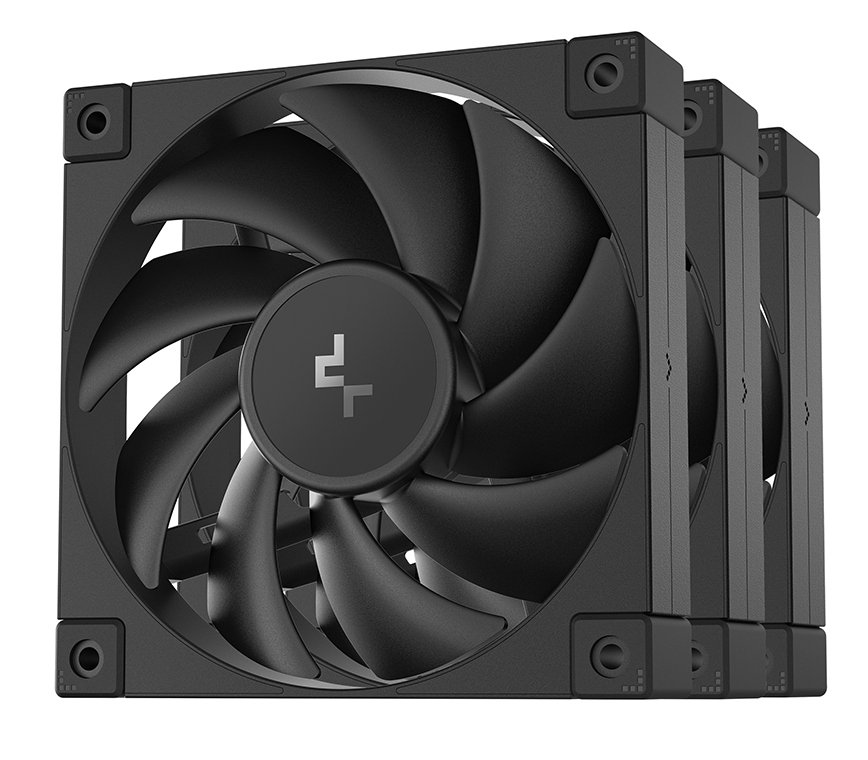 Вентилятор 12x12см DeepCool FD12-3 IN 1 Black R-FD12-BKNPN3-G, 3шт