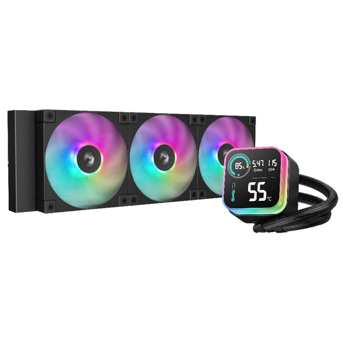 Жидкостное охлаждение DeepCool LQ360 R-LQ360-BKLSMW-G-1, 300W (LGA1700 Ready)