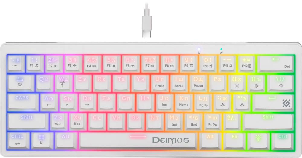 Клавиатура Defender DEIMOS GK-303, белый (45304)